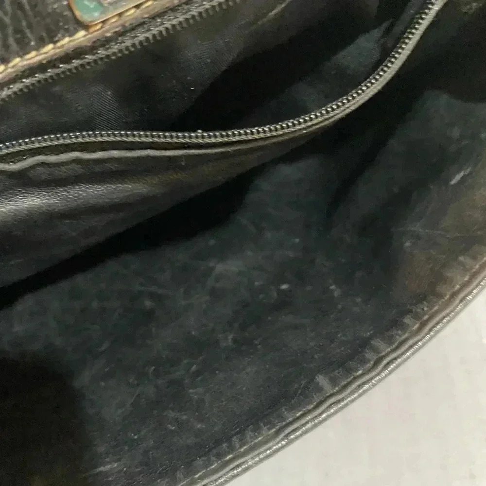 Bally vintage brown black leather crossbody handbag - Picture 11 of 14